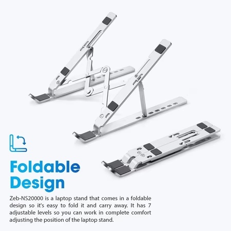Zebronics A31-NS2000 Laptop Stand with 7 Adjustable Levels for Up to 43.8 cm (17 inch) Laptop 5 Zebronics A31-NS2000 Laptop Stand with 7 Adjustable Levels for Up to 43.8 cm (17 inch) Laptop