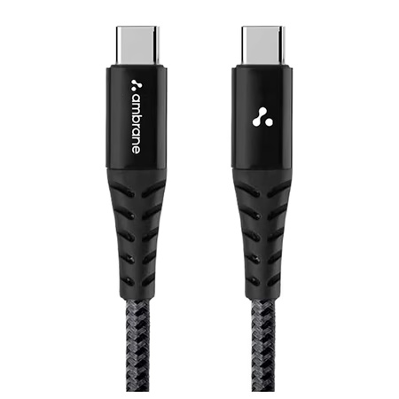 Ambrane ABCC-100 1.5M Type-C to Type-C Cable, Black