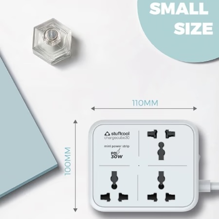 Stuffcool ChargeCube Mini Power Strip with 30 W Type C Output 6 Stuffcool ChargeCube Mini Power Strip with 30 W Type C Output