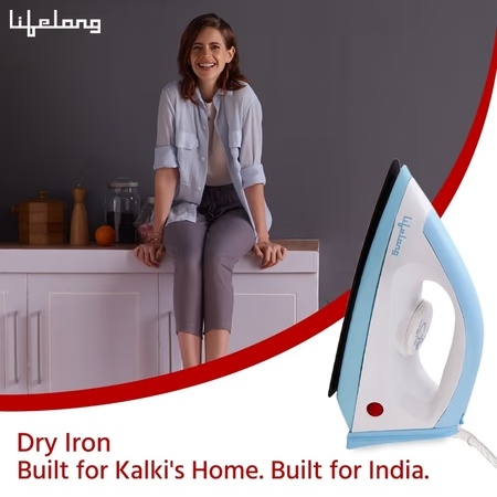 Lifelong LLDI09, 1100 Watts, Dry Iron, Temperature Control, Blue and White 6 Lifelong LLDI09, 1100 Watts, Dry Iron, Temperature Control, Blue and White