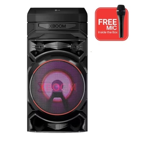 LG XBOOM RNC7 Party Speaker, Multi Color Lighting, Karaoke Feature, 1 Mic + 1 guitar Input, Wireless Party Link, USB, Bluetooth Connection, XBOOM App