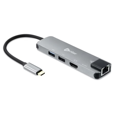Enter E-C5H 5-in-1 USB-C Hub with USB 3.0, 2.0 Port, HDMI Port, LAN Port