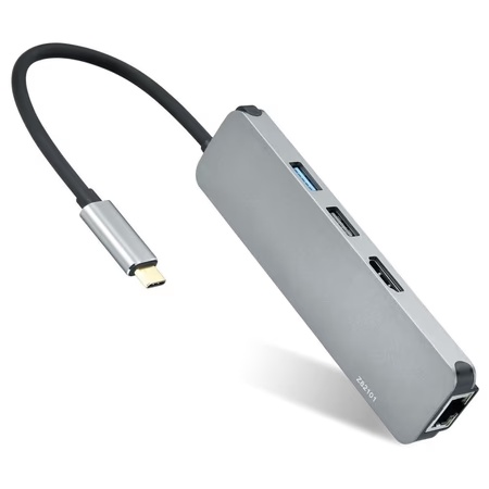 Enter E-C5H 5-in-1 USB-C Hub with USB 3.0, 2.0 Port, HDMI Port, LAN Port