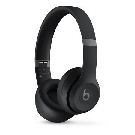 Beats Solo 4 On-Ear Wireless Headphones with upto 50 Hr battery, Spatial Audio with Dynamic head Tracking, Quick Charge(10 min = 5 Hr), Matte Black