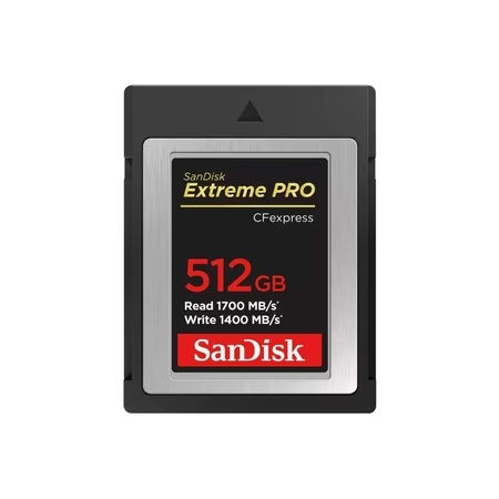 SanDisk Extreme Pro Cfexpress Type B Card,1700 MB/s R & 1400 MB/s W, Black, 512GB