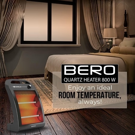 Havells Bero Quartz 800 Watts Heater Black