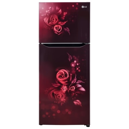 LG 242 L 2 Star Smart Inverter Frost-Free Double Door Refrigerator Scalet Euphria, GLN292BSEY
