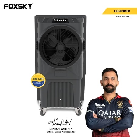 Foxsky Legender 130 L Desert Air Cooler with Honeycomb Cooling Pads, 100% Copper Motor, 2 Year Warranty