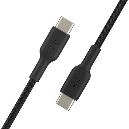 Belkin USB-C to USB-C Braided 100 cm (1 Meter) Fast charging Type C Cable, Black 3 Belkin USB-C to USB-C Braided 100 cm (1 Meter) Fast charging Type C Cable, Black