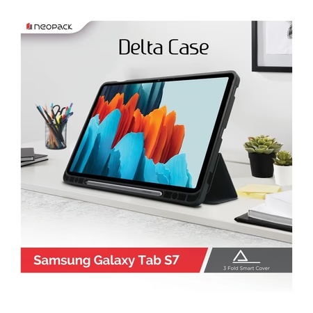 Neopack Delta Smart Cover for Samsung Galaxy Tab S7, Black 50BKS7