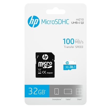 HP 32 GB MicroSD Memory Card SDHC mi210 Class 10, UHS-I, U1 Card, Upto 120 MB/s R, 2 Y Warranty