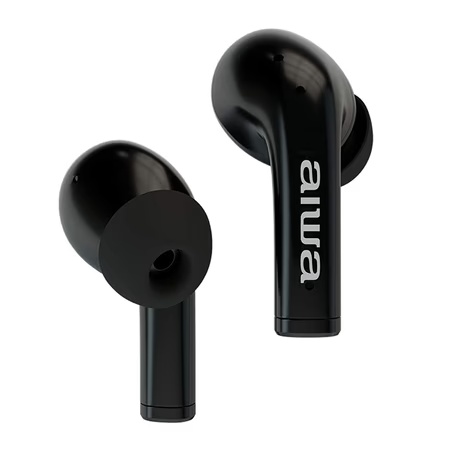Aiwa AT-X80FANC TWS Earbuds with Noise Reduction, Black