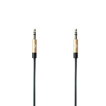 Reconnect AC SC-B 1 m Stereo Braided Cable, Gold/Black