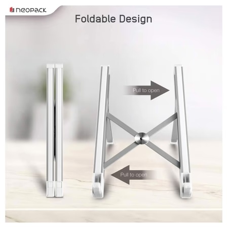 Neopack Foldable Laptop Riser for 33.02 cms (13 inch) - 40.64 cms (16 inch) Laptops and Macbooks, Beige 2 Neopack Foldable Laptop Riser for 33.02 cms (13 inch) - 40.64 cms (16 inch) Laptops and Macbooks, Beige