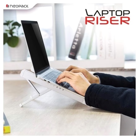 Neopack Foldable Laptop Riser for 33.02 cms (13 inch) - 40.64 cms (16 inch) Laptops and Macbooks, Beige 7 Neopack Foldable Laptop Riser for 33.02 cms (13 inch) - 40.64 cms (16 inch) Laptops and Macbooks, Beige