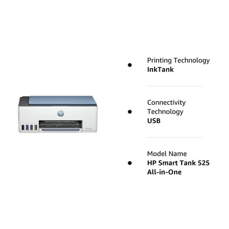 HP Smart Tank 525 All-in-one Colour Printer (Upto 4000 Black and 6000 Colour Pages) 8 HP Smart Tank 525 All-in-one Colour Printer (Upto 4000 Black and 6000 Colour Pages)