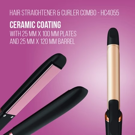 HAVELLS HC4055 Hair Straightens and Curler Combo, Black 4 HAVELLS HC4055 Hair Straightens and Curler Combo, Black