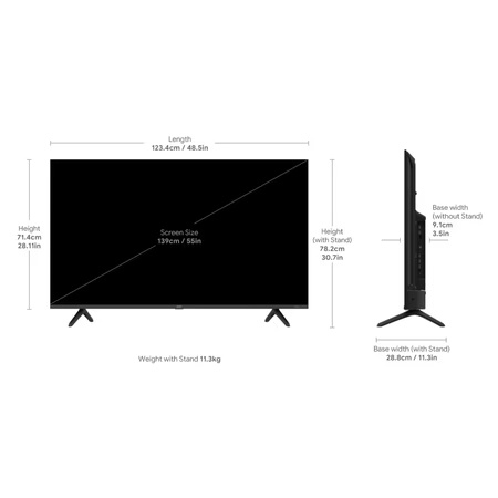 Acer 139 cm (55 inches) Advanced I Series 4K Ultra HD Smart LED Google TV, AR55GR2851UDFL (Black)