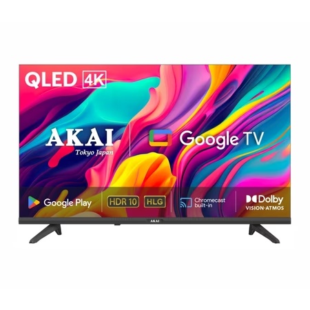 AKAI 140 cm (55 Inch) Bezel-Less 4K UHD Smart QLED Google TV, AL55GQU-SFWS