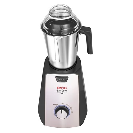 TEFAL Grindforce Easyclean 750 Watts Mixer Grinder, Coal and Silver Premium