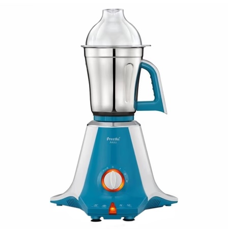 Preethi Aries 750 Watts 4 Jars Mixer Grinder, Safety Indicator and 3D Cooling, Blue and Silver 2 Preethi Aries 750 Watts 4 Jars Mixer Grinder, Safety Indicator and 3D Cooling, Blue and Silver