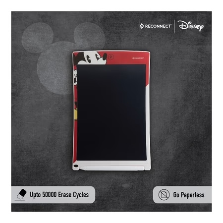 Reconnect Disney Mickey Mouse 8 Inch E-Slate, Ultra-thin, Battery included, Rewritable, Comes with Pen- DES101 MY
