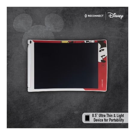 Reconnect Disney Mickey Mouse 8 Inch E-Slate, Ultra-thin, Battery included, Rewritable, Comes with Pen- DES101 MY