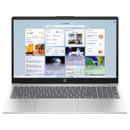 HP 15 15-HR0009TU Standard Laptop (Intel Core i5-1334U/16 GB/512 GB SSD/Intel integrated SoC/Windows 11 Home/MS Office Home 2024/Full HD), 40.9 cm - 16.1 inch, Natural Silver