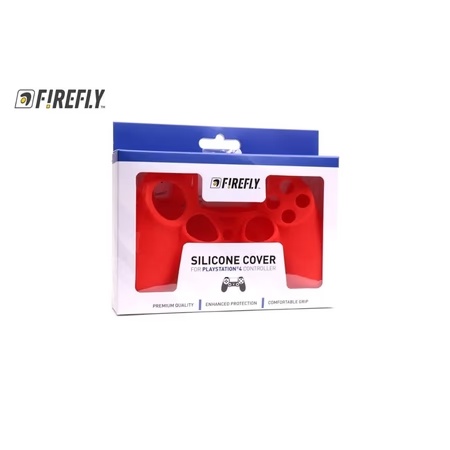 Firefly Silicone Cover for PS4 Controller, Candy Red