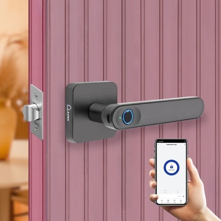 LAVNA LA15 Smart Door Lock with 3 Way of Access (Single Bold Wooden Door Lock)