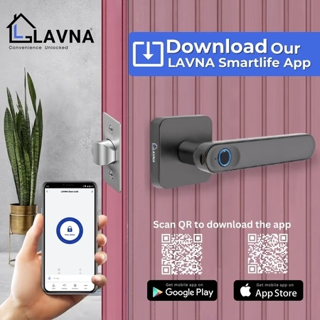 LAVNA LA15 Smart Door Lock with 3 Way of Access (Single Bold Wooden Door Lock) 8 LAVNA LA15 Smart Door Lock with 3 Way of Access (Single Bold Wooden Door Lock)