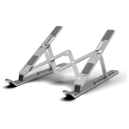 EvoFox Ergo Fold Alloy Laptop Stand, Silver