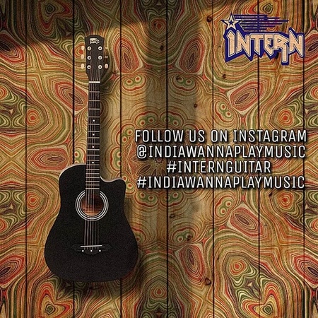 Intern INT-38C Acoustic Guitar, Black