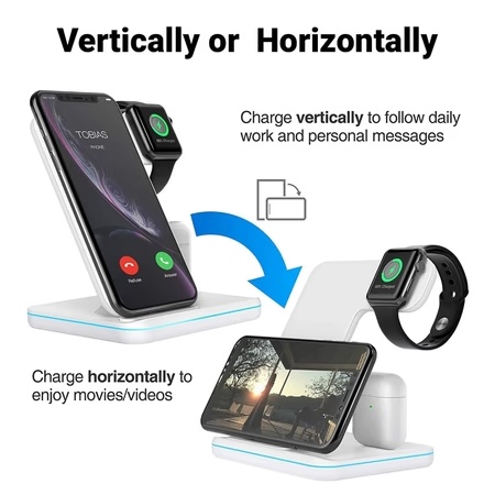 UNIGEN UNIDOCK 3-in-1 Wireless Charging Station, Qi Certified & Safe Charging, 15W Fast Wireless Charging (White) 3 UNIGEN UNIDOCK 3-in-1 Wireless Charging Station, Qi Certified & Safe Charging, 15W Fast Wireless Charging (White)