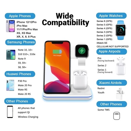 UNIGEN UNIDOCK 3-in-1 Wireless Charging Station, Qi Certified & Safe Charging, 15W Fast Wireless Charging (White) 6 UNIGEN UNIDOCK 3-in-1 Wireless Charging Station, Qi Certified & Safe Charging, 15W Fast Wireless Charging (White)