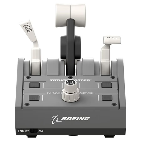 Thrustmaster TCA Quadrant Boeing Joystick with Swappable Levers, Black and Grey