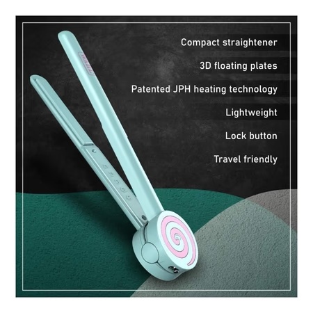 Wahl Mini Straightener and Curler with JPH Heating Technology, Blue, WCHS6-1624