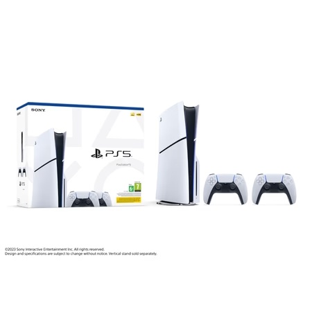 Sony PS5 Slim Console with 2 DualSense Controllers
