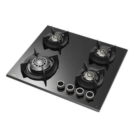 Hafele Vortex 460 Built-in Hob with 4 Brass Burners, Black 2 Hafele Vortex 460 Built-in Hob with 4 Brass Burners, Black