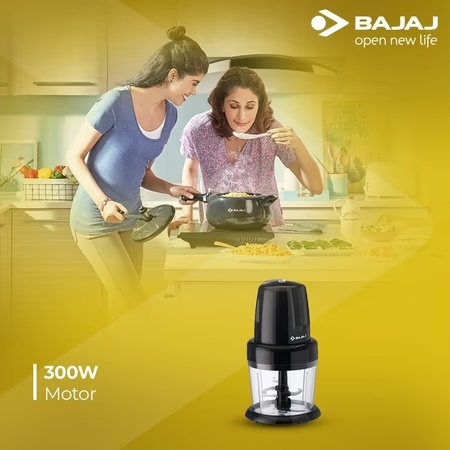 Bajaj Chop Pro 300-Watts Chopper with 300 Watts DC Motor (Black)