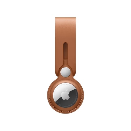 Apple AirTag Leather Loop (Made With Specially Tanned French Leather, MX4A2ZM/A, Saddle Brown)