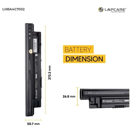 Lapcare 4-Cell 2000 mAh 14.8V Laptop Battery Designed for Dell 3521 4C (LHBA4C7032)
