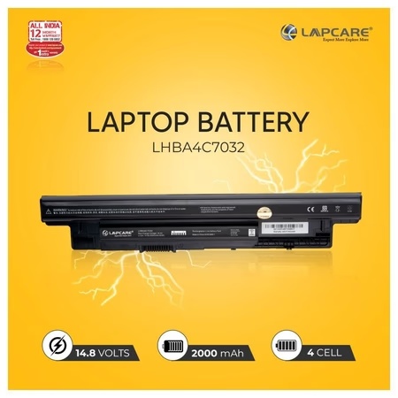 Lapcare 4-Cell 2000 mAh 14.8V Laptop Battery Designed for Dell 3521 4C (LHBA4C7032)
