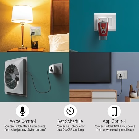 Oakter Oak Plug Mini Wi-Fi Smart Plug, White 6 Amp