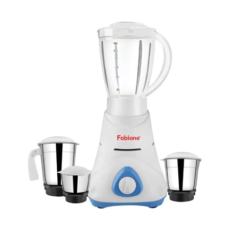 Fabiano Janny 500W 4 Jars Mixer Grinder, Over Load Protection, Anti Skid Rubber Legs, White