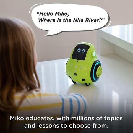 Miko 2 My Companion Playful Learning STEM Robot with Voice Activated AI Tutor and 30 Educational Games, Pixie Blue