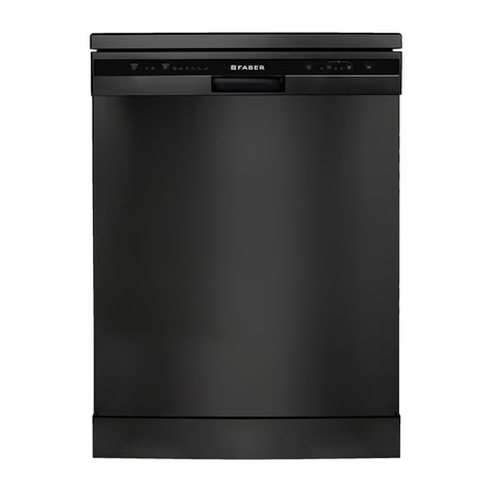 Faber 12 Place Settings Under-Counter Dishwasher with Delay Start and Salt and Rinse Aid Indicators, FFSD 6PR 12S Neo Black Black