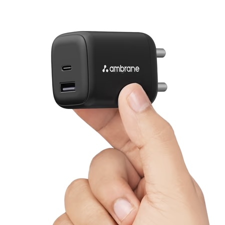 Ambrane Charge 45 Watt Wall Charger, Black