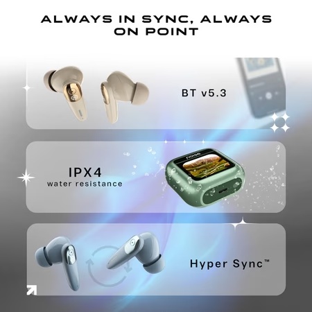 Noise View Buds Truly Wireless Bluetooth Earbuds, Metallic Beige 14 Noise View Buds Truly Wireless Bluetooth Earbuds, Metallic Beige