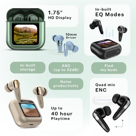 Noise View Buds Truly Wireless Bluetooth Earbuds, Metallic Beige 2 Noise View Buds Truly Wireless Bluetooth Earbuds, Metallic Beige